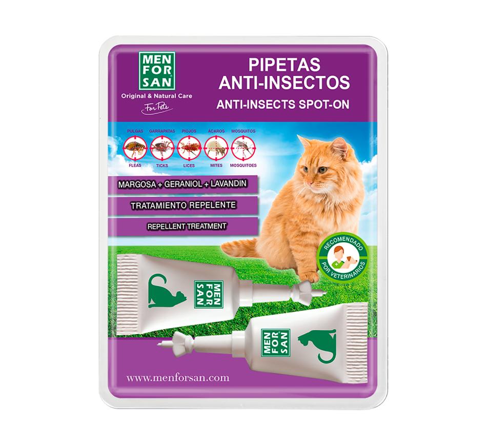 Pipetas Anti-Insectos Natural para Gatos - MenForSan