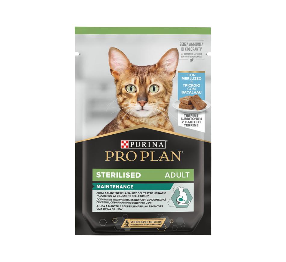 Pro Plan Gato Nutrisavour Sterilised Bacalhau Terrine Patê