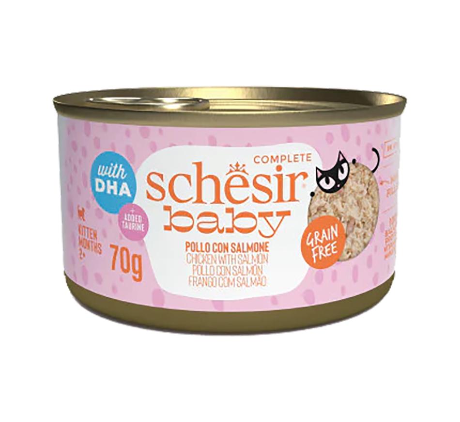Schesir Gato Baby Filetes de Frango com Salmão em caldo