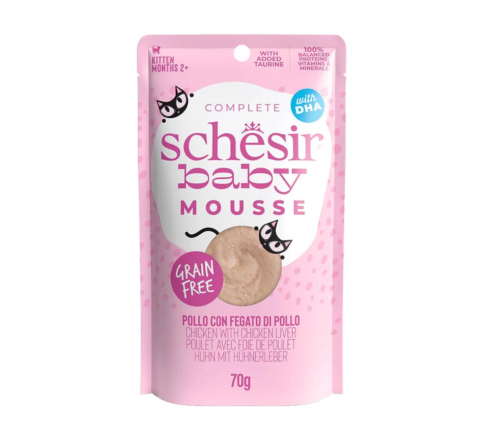 Schesir Gato Baby Frango com Fígado de Frango em mousse