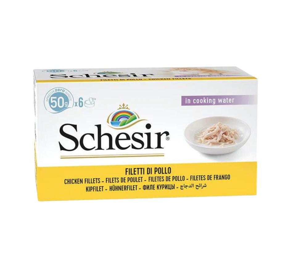 Schesir Gato Arroz e Frango Pack 6x50gr