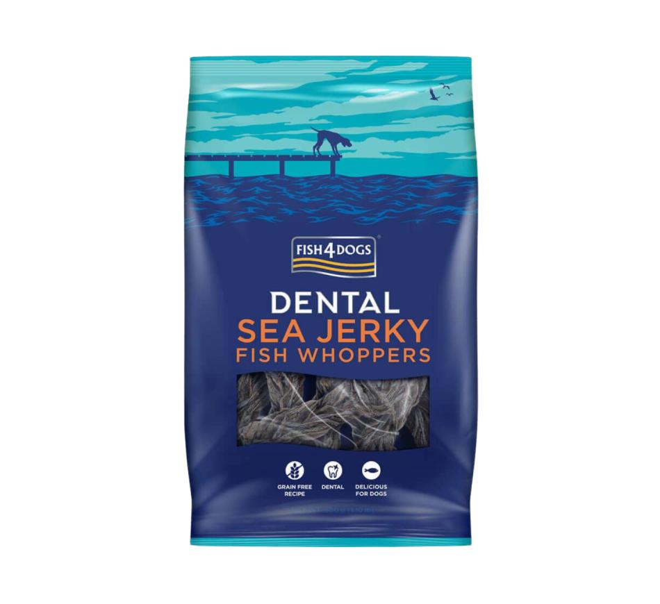 Fish4Dogs Snack Dental Whoppers Trança de Peixe do Mar 
