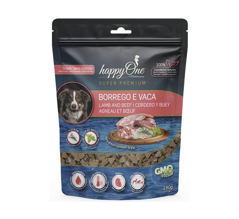 Happyone Mediterraneum Cão Snack - Borrego e Vaca
