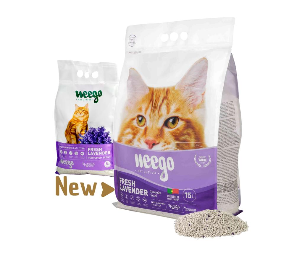 Weego Cat Litter Fresh Lavender Areia Aglomerante