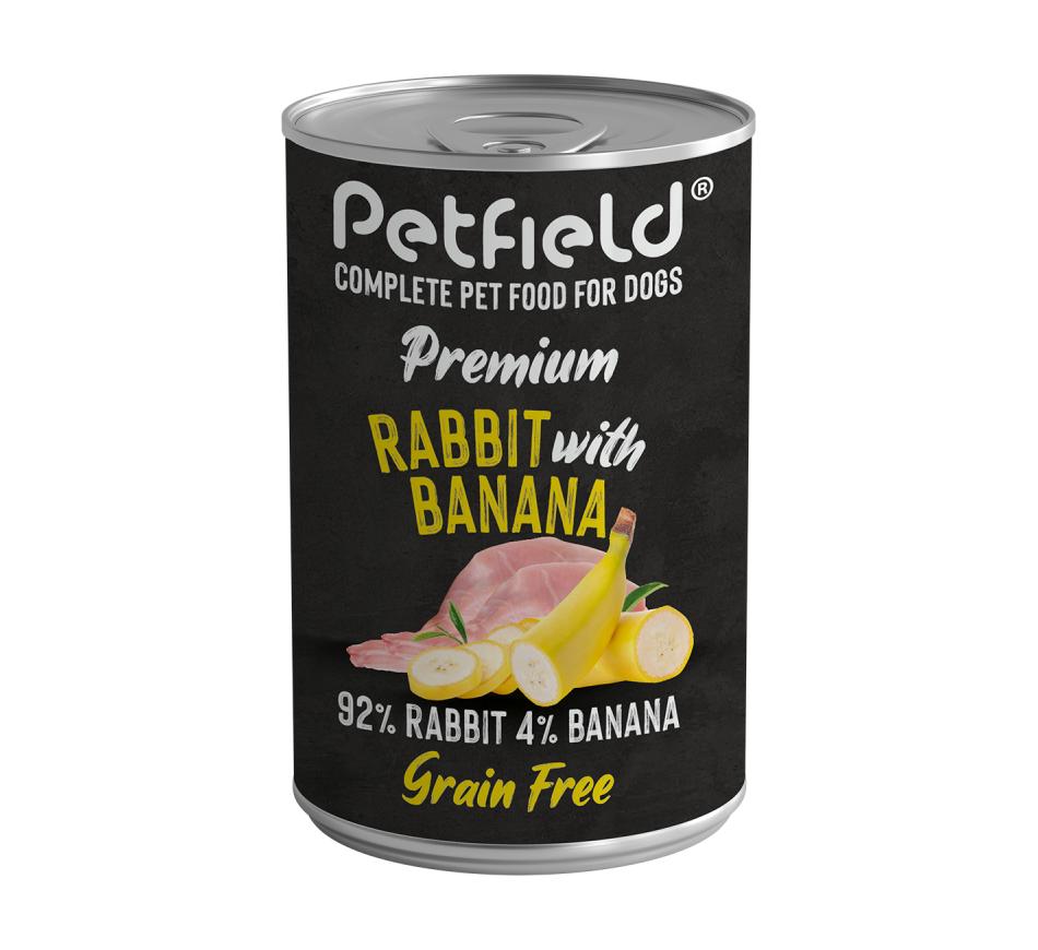 Petfield Premium Wetfood Dog Rabbit & Banana