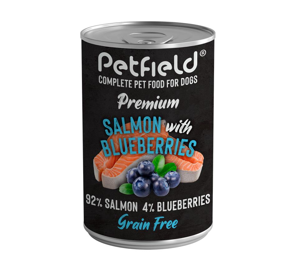 Petfield Premium Wetfood Dog Salmon & Blueberries